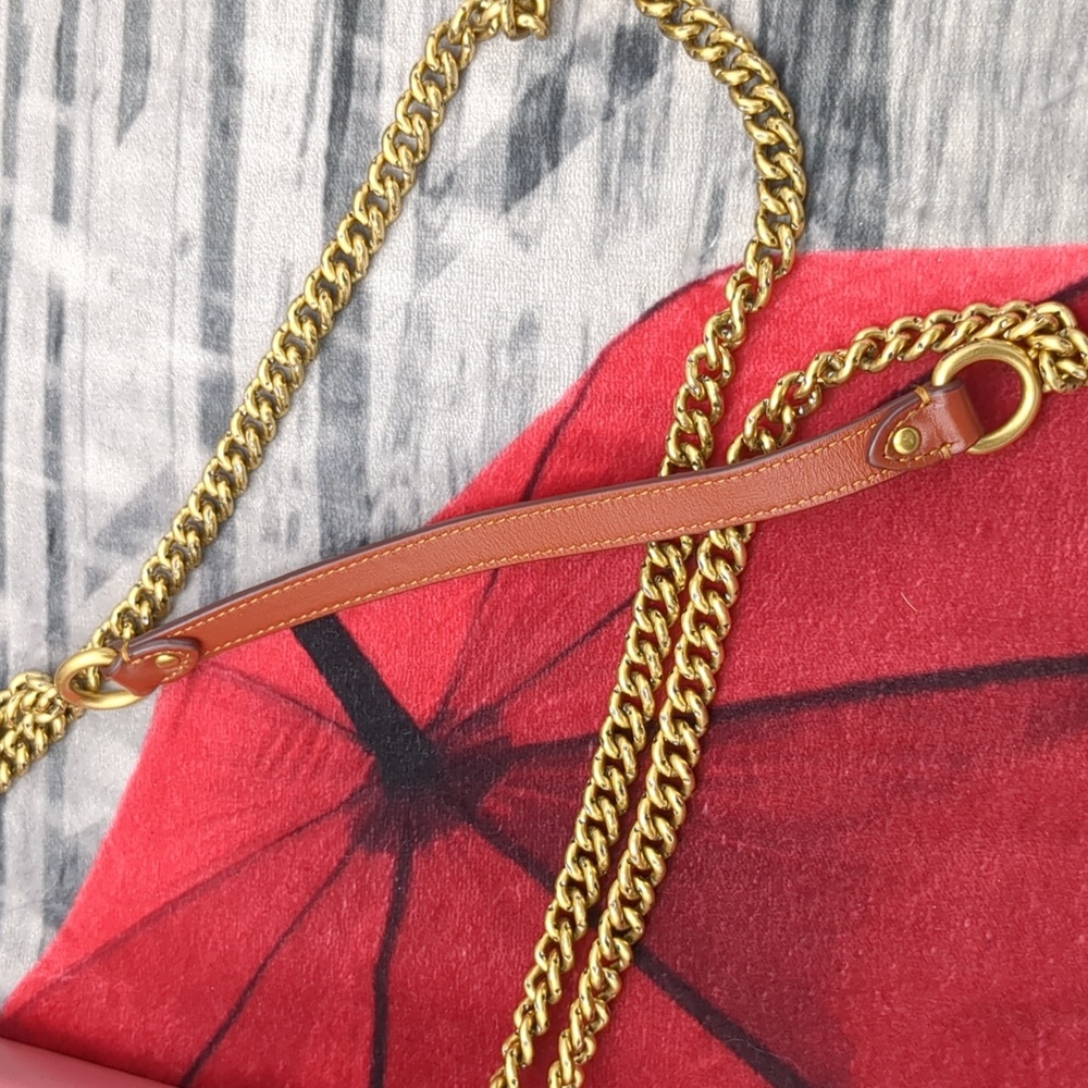 Coach Hutton Shoulder Bag Color Block Canvas & Leather - Picture 6 of 15